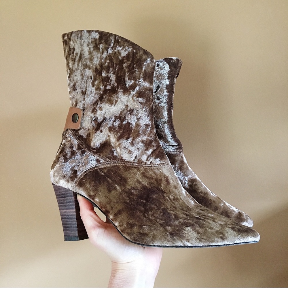 Free People Velvet Heeled Boots